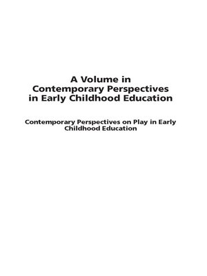 cover image of Contemporary Perspectives on Play in Early Childhood Education